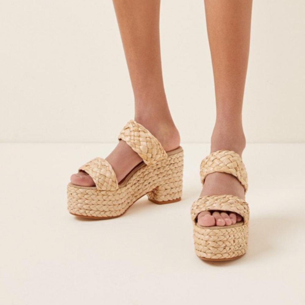 Castaner raffia platform sandal NEVER WORN